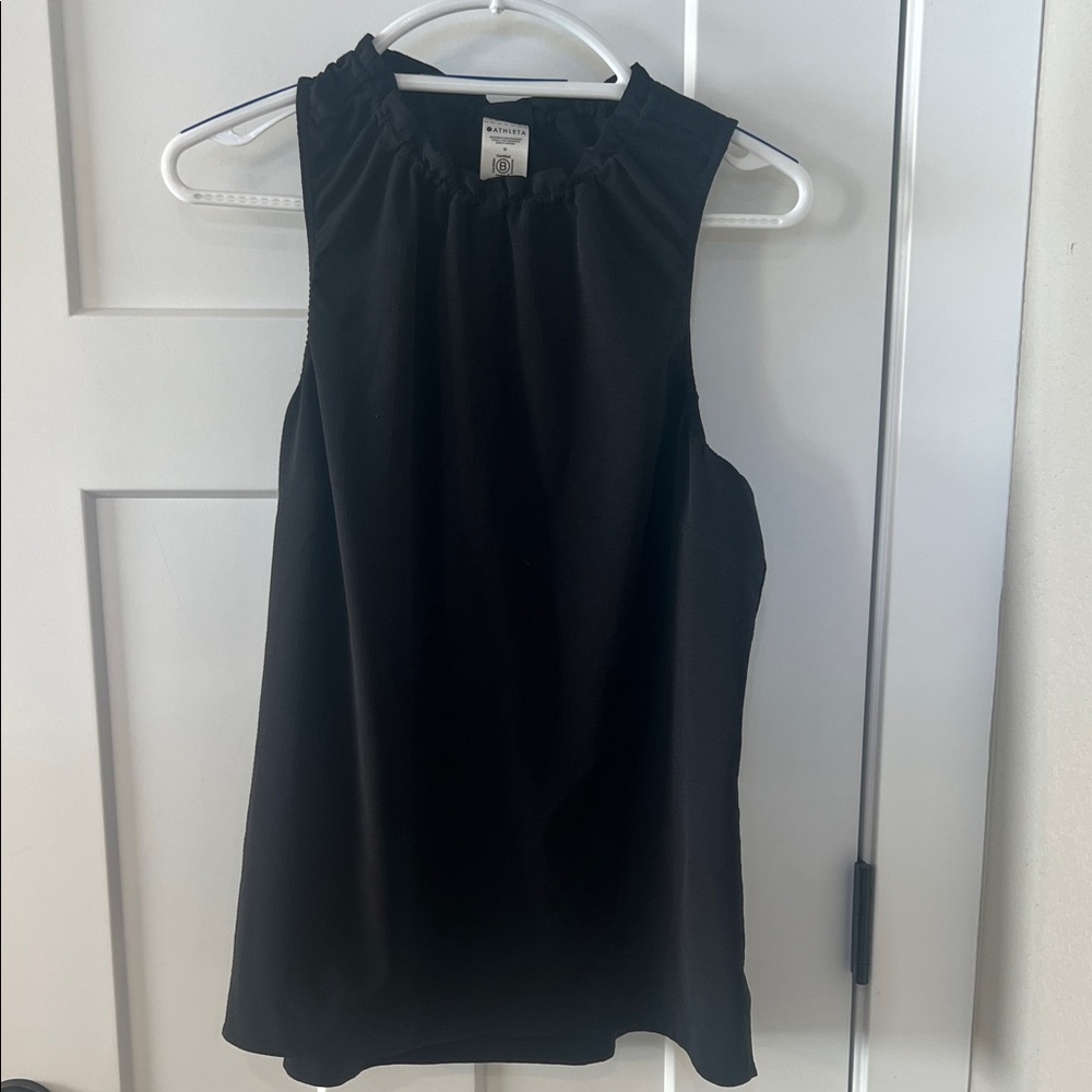 Athleta Black Gathered-Neck Sleeveless Camisole